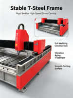 Machine de gravure sur pierre CNC à double broche AiTao, composants PLC, routeur haute efficacité pour le traitement du marbre et du granit