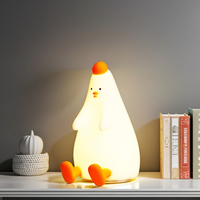 Lampe de chevet portable en silicone LED pour enfants, petite et mignonne, avec interrupteur, idéale comme cadeau pour bébé