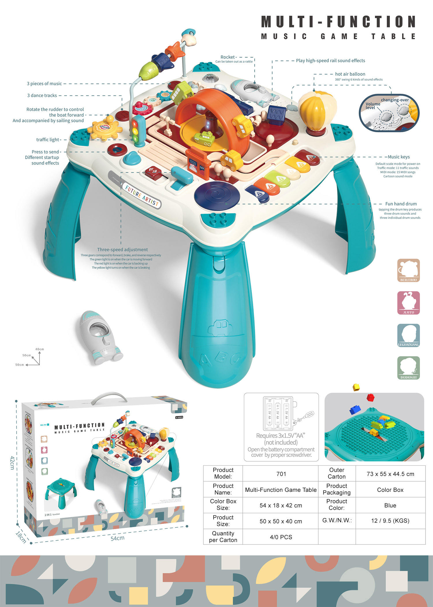 701-Boîte de couleur verte