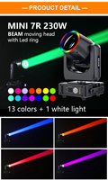 Mini lumière à effet de scène à tête mobile 7R 230W BEAM avec un rendement élevé et une alimentation à découpage fiable Mode de contrôle DMX512