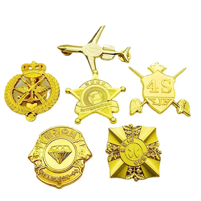 Fabricant personnalisé forme plaqué aigle avion or épinglette insigne pour hommes costume