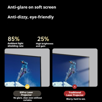 Projecteur intelligent 4K JMGO O3 Pro à triple laser RGB ultra courte focale, 4 Go + 64 Go, WiFi 5, haut-parleur 20 W, menu en anglais, pour cinéma maison