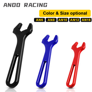 Aluminum Alloy Wrench AN4 AN10 Non Adjustable For Car Oil Cooler Pipe Connector Repair <b>Tool</b> Red Blue Black - Product Image 2