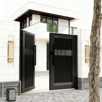 Porte extérieure Villas Portails Aluminium Alliage Porte battante de confidentialité Design moderne Ouverture automatique Construction durable pour la maison
