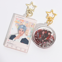 Porte-clés Shaker personnalisé, en acrylique, pendentif, animé, impression Uv, kg, quantité minimale de commande mc