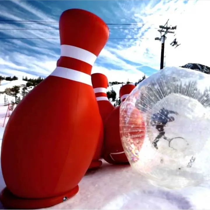 Özel boyut ve renk dev insan boyutu lobut balon seti oyunu spor oyunu için şişme Bowling topu