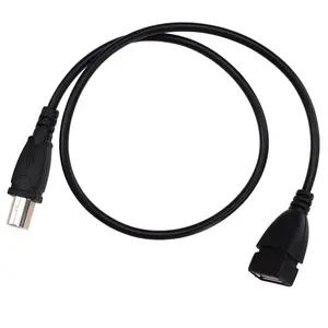 50CM USB 2.0 Type A Female To USB B Male Scanner Printer Cable Power Supply Adapter Cord