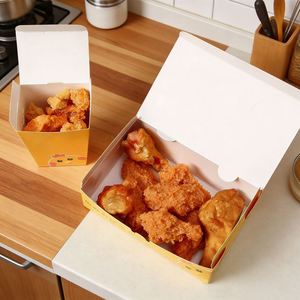 Boîte en papier personnalisée avec logo pour poulet frit à emporter, emballage alimentaire pour poulet, boîte à collation, emballage pliable pour snacks - Product Image 2
