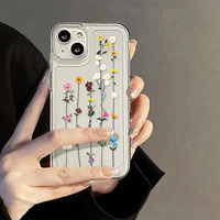 Coque transparente INS Artistic Flowers 2026 pour iPhone 18 Pro 17 16 15 11 12 13 14 Pro Max XS Max XR, en silicone TPU souple