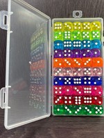 En stock : dés de jeu de rôle en plastique transparent coloré de 14 mm, à coins arrondis, à 6 faces, style cristal, en acrylique.