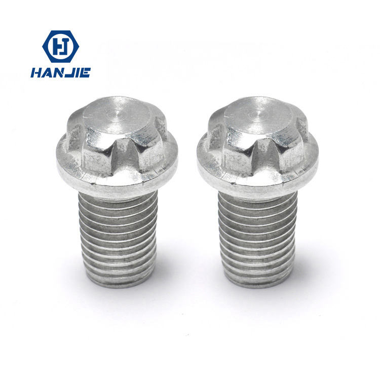 100 Pcs 5/16-18x1" Grade 5 Hex Flange Bolts - Serrated Zinc Coated Full Thread