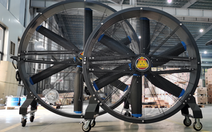 Ventilador de Tambor Industrial de Alta Velocidad de 1.5m (5 Pies), Ventilador Portátil Silencioso para Gimnasio, Ventilador de Pedestal para Exteriores - Product Image 6