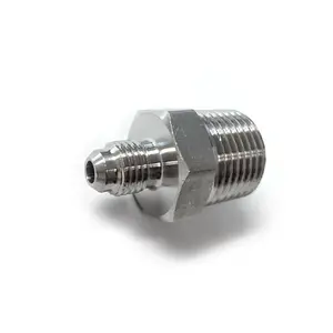 Adaptor pemasangan pipa baja tahan karat UNF Male JIC Thread x 14 in Male NPT