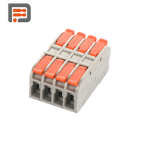 Bloc de bornes à raccordement rapide DF-2608-4C-DIN pour montage sur rail DIN, connecteur de câble électrique à levier à ressort 1P