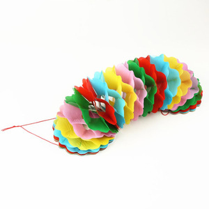 Small Ring Shaped Paper Flower <b>Box</b> Companion Bag 1 Meter Colorful Stage <b>Magic</b> Prop Accessory For Party Decorations - Product Image 1