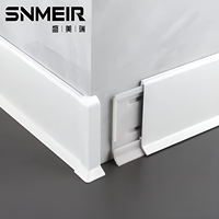 Profilé de bordure décoratif moderne en aluminium pour carrelage mural et de sol d'hôtel, plinthe en aluminium à fixation rapide