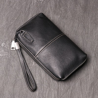 Dompet Kulit Sapi Asli Baru Grosir, Tas Selempang Pria Wanita, Dompet Panjang Minimalis Lembut, Kantong Ponsel