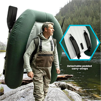 Bateau gonflable portable en PVC pour la pêche, canoë-kayak en caoutchouc pour une personne