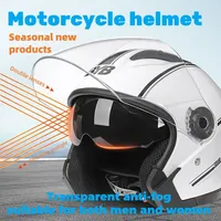 Casque de moto universel pour hommes et femmes avec pare-soleil double couche et ventilation, casque de sécurité durable multi-saisons