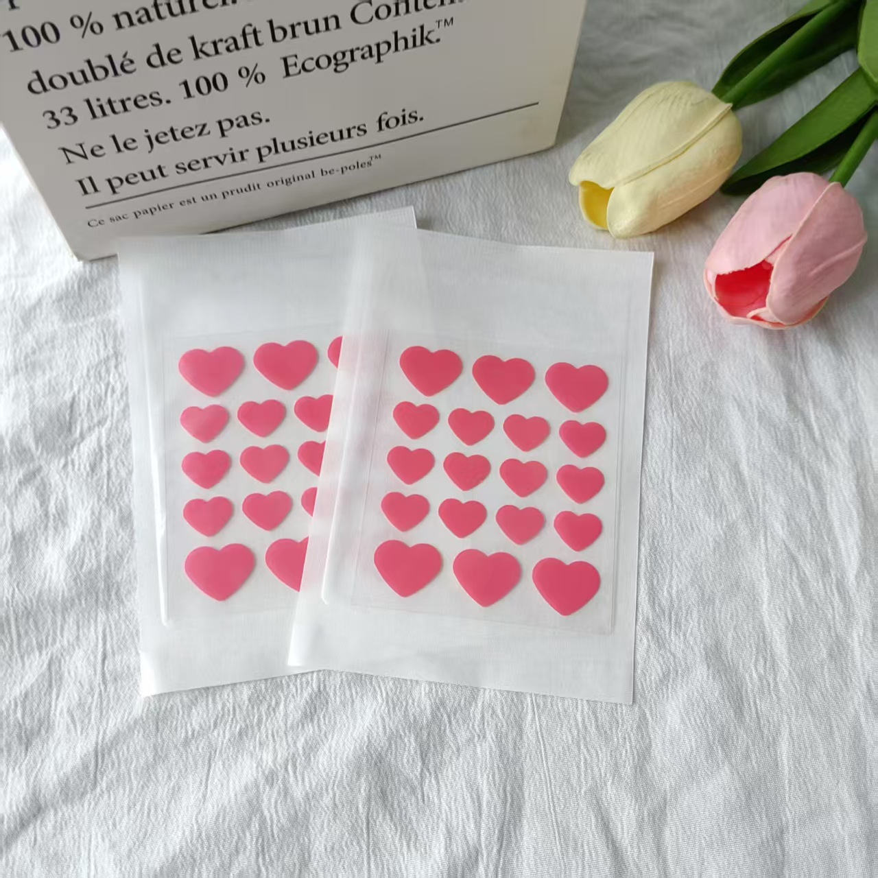 ไฮโดรคอลลอยด์18-นับหัวใจสีชมพูกุหลาบ