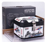 Top Case Moto Personnalisable avec LOGO, Nouveau Coffre Arrière Moto en Aluminium Argenté avec Doublure, Grand Coffre Moto à Vendre