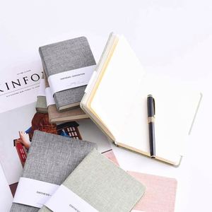 <b>Custom</b> Printed Hardcover Thick Cloth Notebook Lay Flat Hardbound Cover Linen Journal Promotion <b>Diary</b> School Supplies - Product Image 5