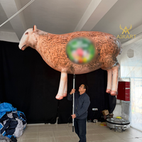 Marionnette gonflable portative en forme de mouton Jumbuck pour fête à thème ferme, défilé ou spectacle