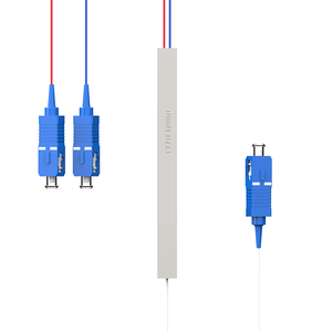 ตัวแยกสัญญาณไฟเบอร์ออปติกแบบ Passive PLC ขนาดเล็ก 1x2 SC/UPC สำหรับเครือข่าย FTTH ODN ที่ขายดี - Product Image 1