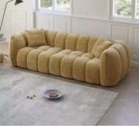 Modernes Luxuriöses Samt-Sofa-Set in Weiß, Komprimierte Wohnzimmer-Sofas mit Schwammfüllung für Zuhause oder Einkaufszentren
