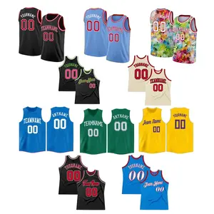 Wholesale Best Men Sets Unisex Custom Embroidery Nbaing Basketball Jerseys Design Sublimation Mesh Youth Color Blue Uniforms