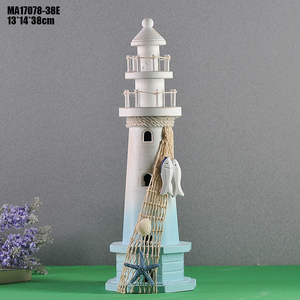 HOYE Mô Hình Hải Đăng Bằng Gỗ Thủ Công Hàng Thủ Công Trang Trí Nhà Cửa - Product Image 4