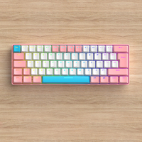 Mini clavier de jeu mécanique anti-ghosting RVB rétroéclairé à LED USB Clavier de jeu filaire à 62 touches