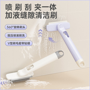 Cepillo de Limpieza para Baño Al065 con Cabezal Giratorio de 360 Grados para Grietas de Paredes, Cerdas de Nailon, Material ABS - Product Image 5