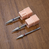 HYTOOS Pointy-bud Diamond Nail Drill Bits Chrome Pro Russian Cuticle Bit for Drills Dead Skin Cleaner Nails Pre-treatment Tool