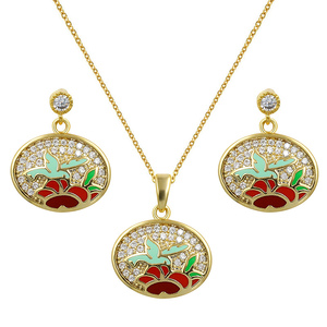 Vente en gros collier <span class=keywords><strong>Stella</strong></span> chaîne à maillons en or laiton tendance alliage de Zinc pour la fête Zircon incrusté griffes réglage - Product Image 2