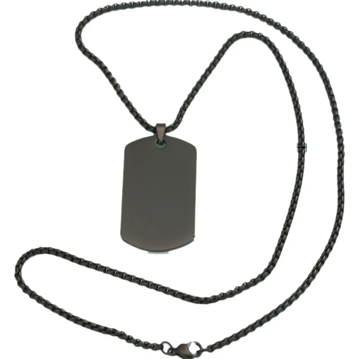 Sland Aço Inoxidável Dog Tags Pingente Colar Caixa Cadeia Metal Tags Militares Colar Pet Tags Colar para Homens