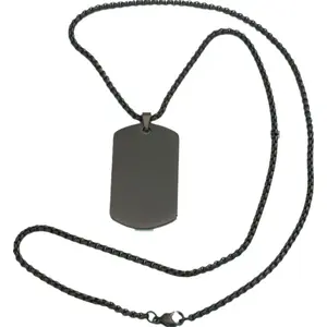 Sland Edelstahl Erkennungs marken Anhänger Halskette Box Kette Metall Militär Tags Halskette Haustier Tags Halskette für Männer