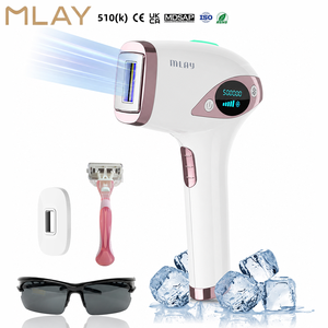 Appareil d'épilation IPL portable à usage domestique MLAY OEM ODM, refroidissement par glace, lumière pulsée, épilateur laser indolore pour le visage, le dos et le corps entier - Product Image 1