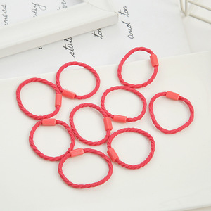 Attaches pour cheveux à boucle en corde, couleur unie, accessoires élastiques pour filles, usage quotidien - Product Image 4