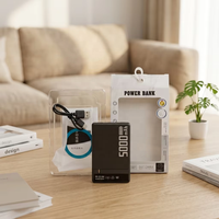 Batterie externe magnétique sans fil 5000 mAh avec affichage numérique et support, sortie Type-C, pour usage quotidien (téléphone + écouteurs + montre)