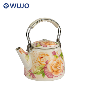 WUJO Vintage Enamel <strong>Kettle</strong> Enamel Coffee Teapot for <strong>Camping</strong> - Product Image 5
