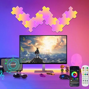DIY Puzzle Design Wandlampe RGB Quantum Modulares Licht Musik-Sync LED Gaming-Licht Intelligente Wandlampe - Product Image 1