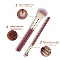 Ensemble de 16 pinceaux de maquillage pour le visage Mengxin SHENHONGSE16, personnalisés, de haute qualité, avec logo personnalisé, professionnels, vegan, en bois mat