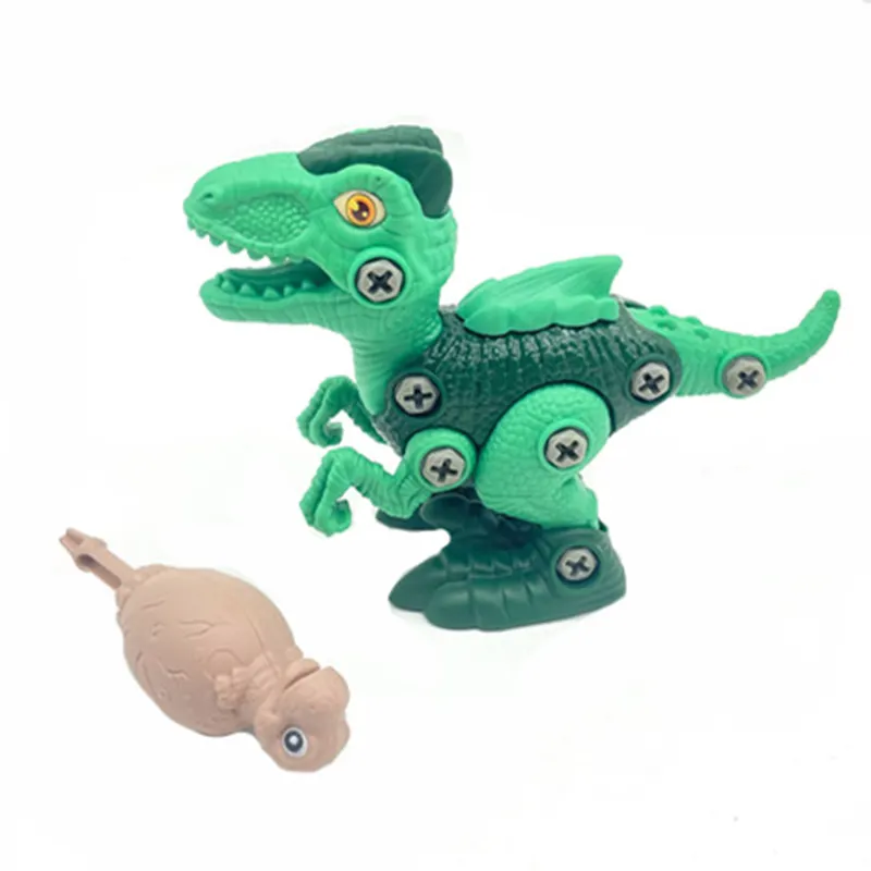 Children DIY Toy Self-assembly With Drill Dinosaurs Velociraptor Plastic Models