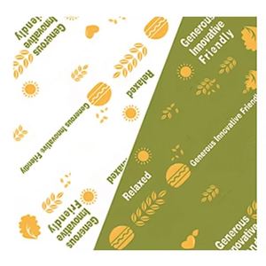 Papier en silicone de qualité alimentaire en gros, logo et taille personnalisables, résistant à la graisse, pour emballer la viande et le pain, papier pour hamburger - Product Image 5