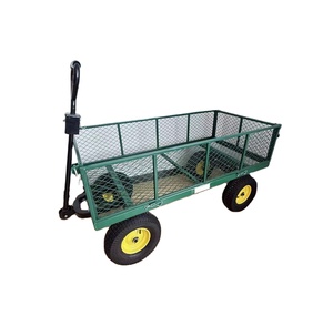 Customizable OEM Steel Mesh Garden <b>Cart</b> Heavy Duty Four-<b>Wheel</b> Folding Design for Hand <b>Carts</b> & Trolleys - Product Image 1