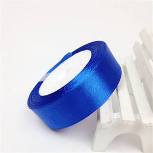 도매 1.5 인치 4cm 단면 새틴 리본 롤 멀티 컬러 폴리에스터 솔리드 패턴 선물 상자 포장 25 야드/롤 - Product Image 6