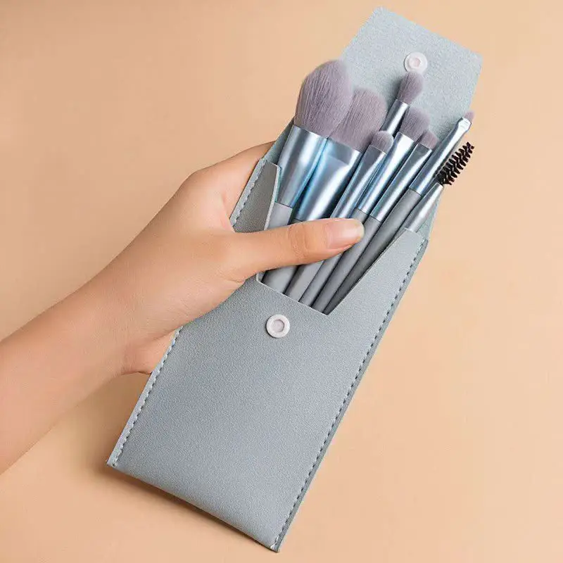 aktuelles Mini 8 Make-up Pinsel-Set tragbares Reisetui weiches Haar Lidschatten Pinsel Pulver Stiftung Pinsel Schönheitspflege-Werkzeuge Hersteller