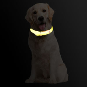 Tali leher anjing reflektif, mode dapat disesuaikan persediaan hewan peliharaan kerah tahan air gesper logam untuk anjing besar - Product Image 2