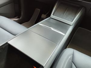 Oferta Especial: Adhesivo para Cubrir la Consola Central de Fibra de Carbono Real - Ajuste Personalizado para el Modelo Y, Accesorios Interiores para Automóviles - Product Image 6